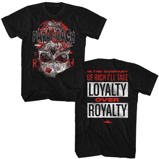 Papa Roach - Loyalty Over Royalty - American Classics - Black 2-Sided Adult Short Sleeve T-Shirt (Image 1)