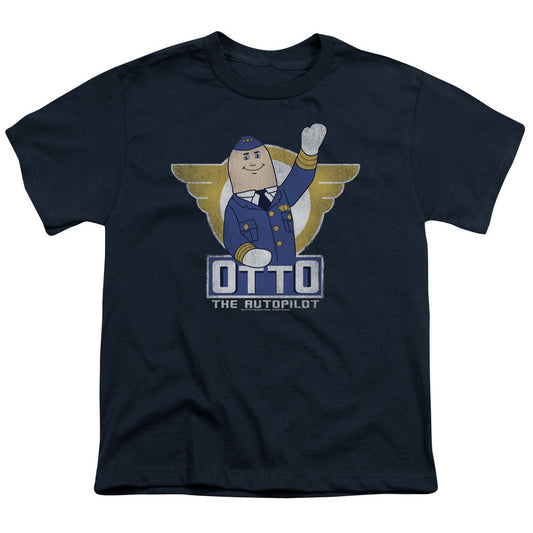 Airplane! OTTO The Autopilot Kids Youth T Shirt Navy Blue