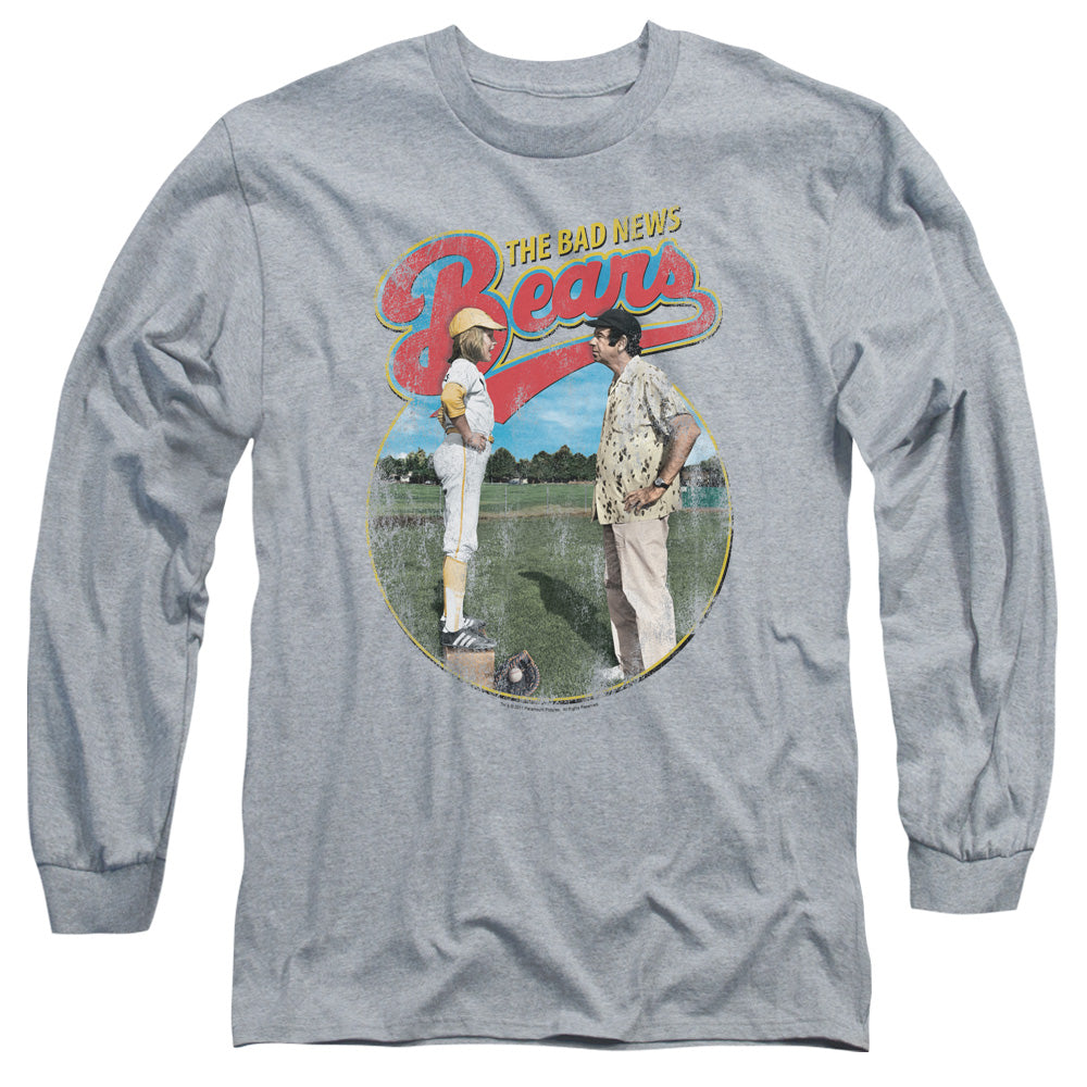 Bad News Bears Vintage Mens Long Sleeve Shirt Athletic Heather