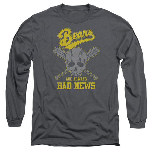 Bad News Bears Always Bad News Mens Long Sleeve Shirt Charcoal - clothing by TeeHivey.com (Image 1)