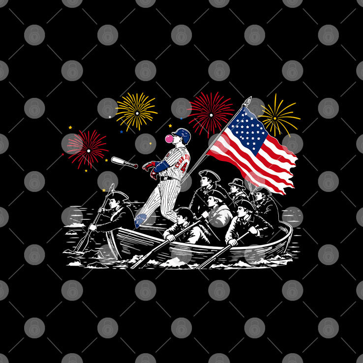 PCA Cubs Crossing The Delaware 4th of July T Shirt