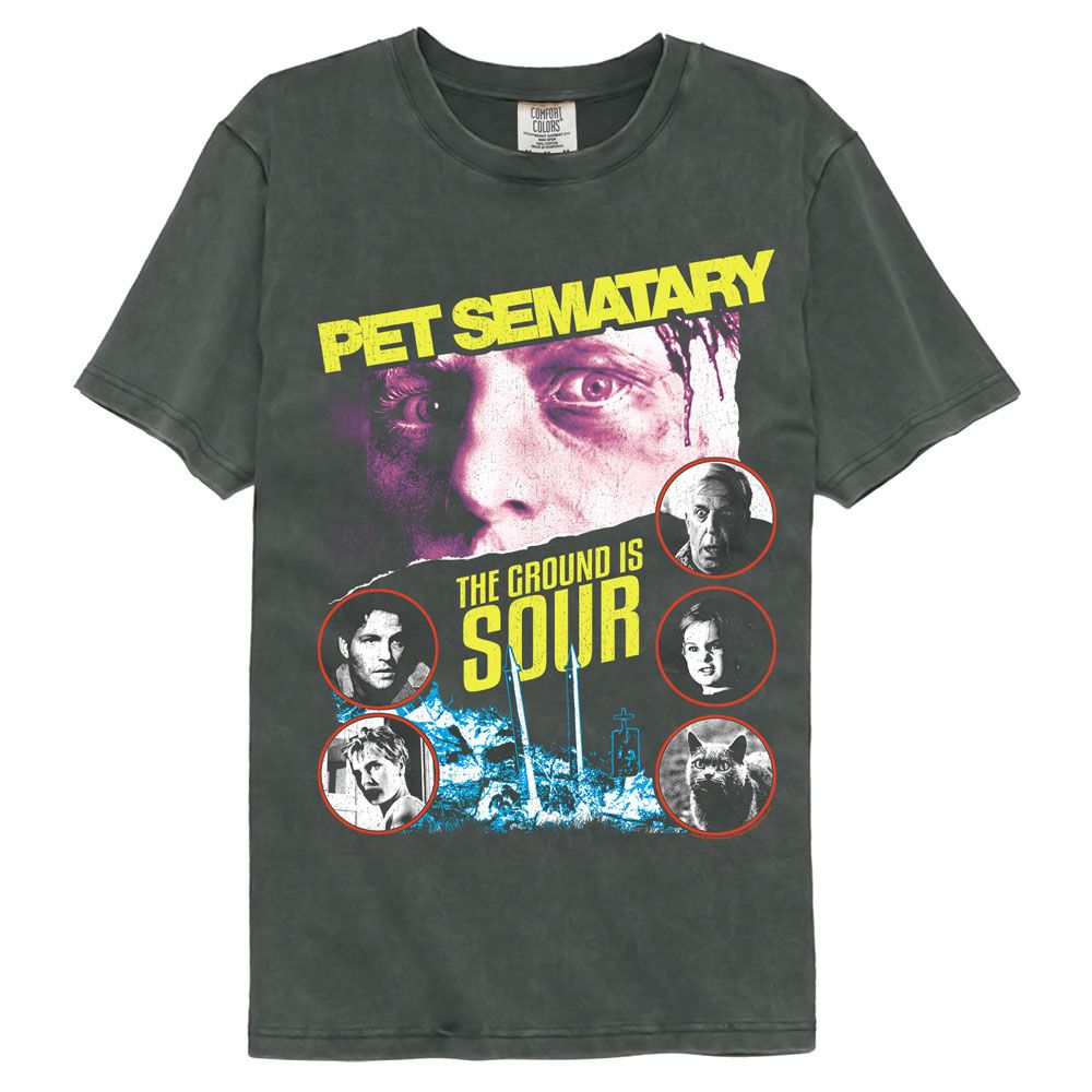 Pet Sematary - Sour - American Classics - Solid Gray Adult Short Sleeve Comfort Color T-Shirt (Image 1)