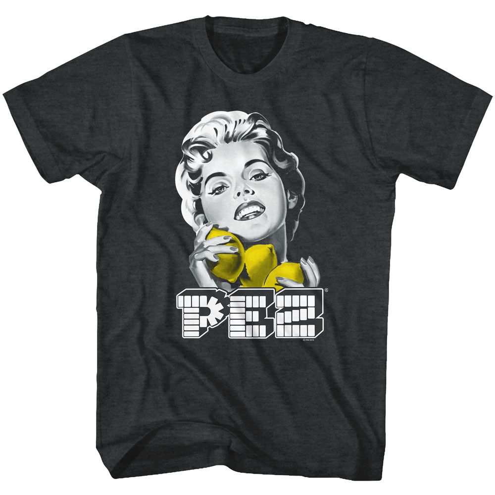 Pez - Lemon - Short Sleeve - Heather - Adult - T-Shirt - clothing by TeeHivey.com