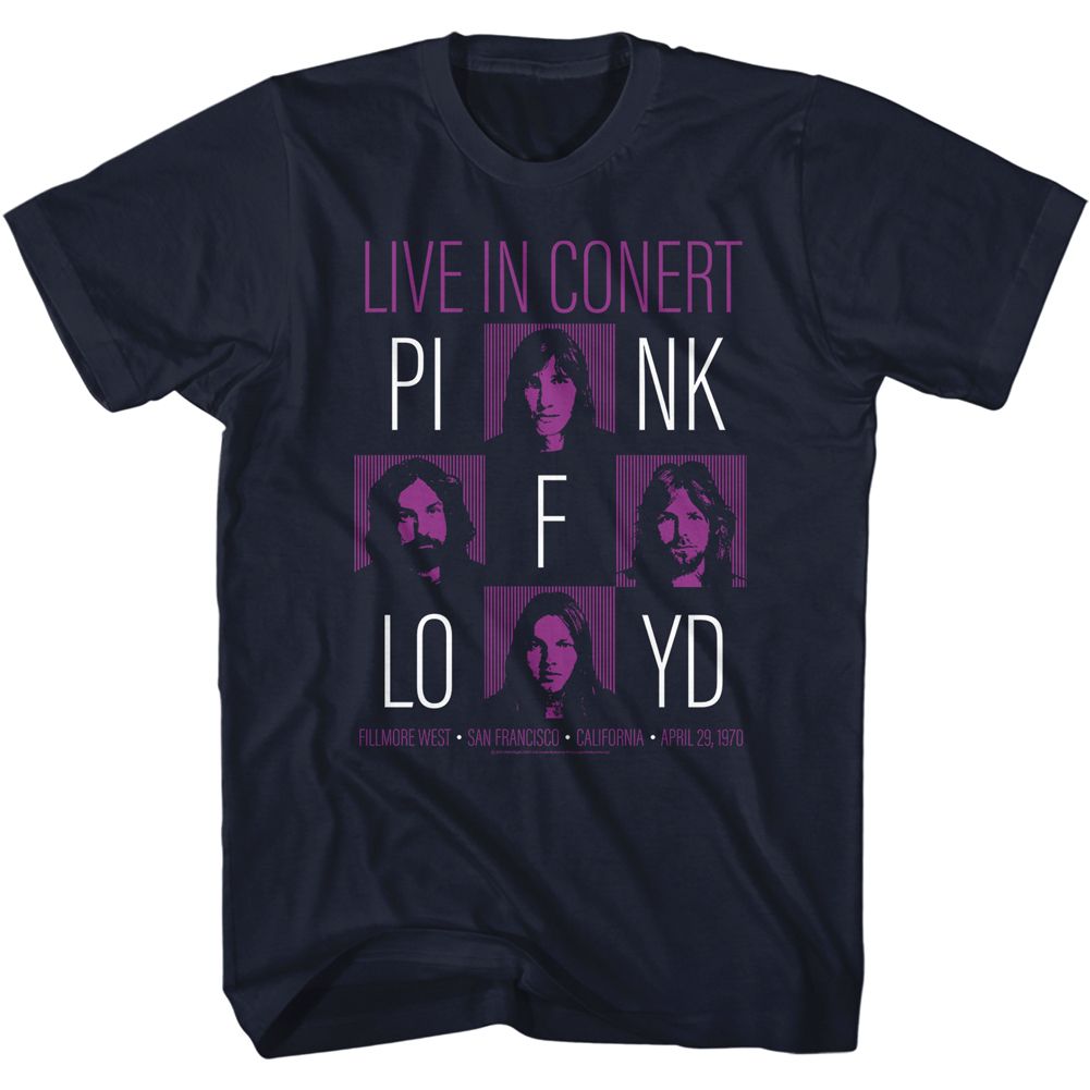 Pink Floyd - Live In Concert - Short Sleeve - Adult - T-Shirt