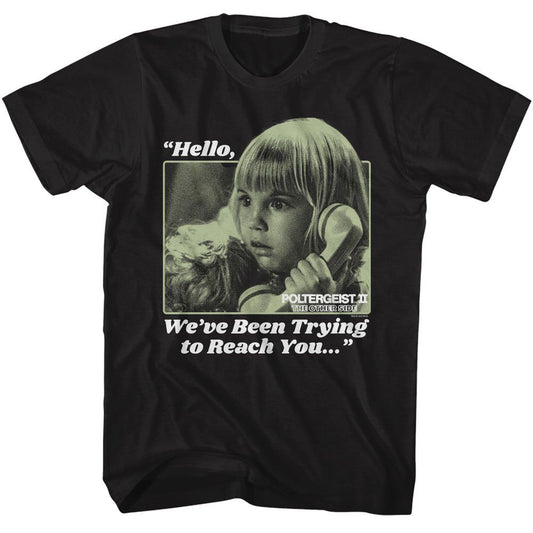 Poltergeist - Trying To Reach You - American Classics - Solid Black Adult Short Sleeve T-Shirt (Image 1)