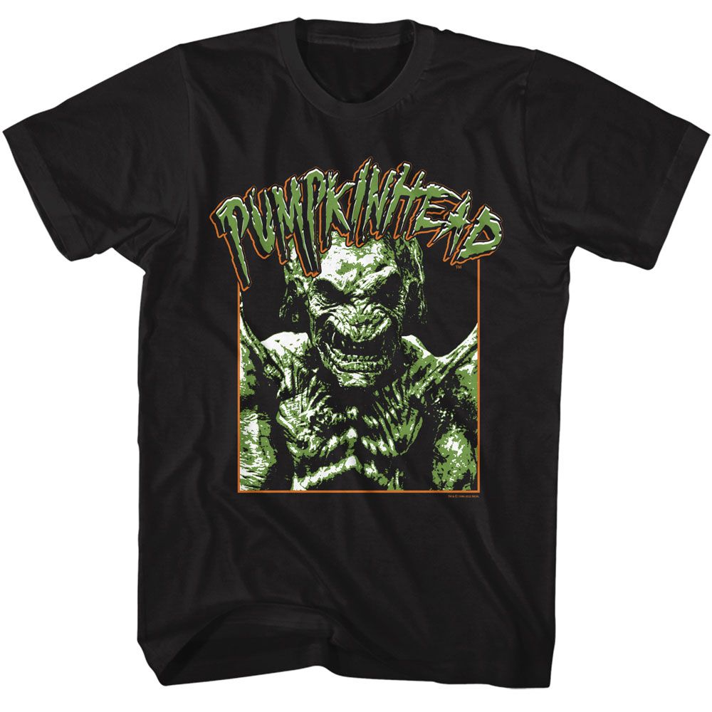 Pumpkinhead - Photo And Logo - American Classics - Solid Black Adult Short Sleeve T-Shirt (Image 1)