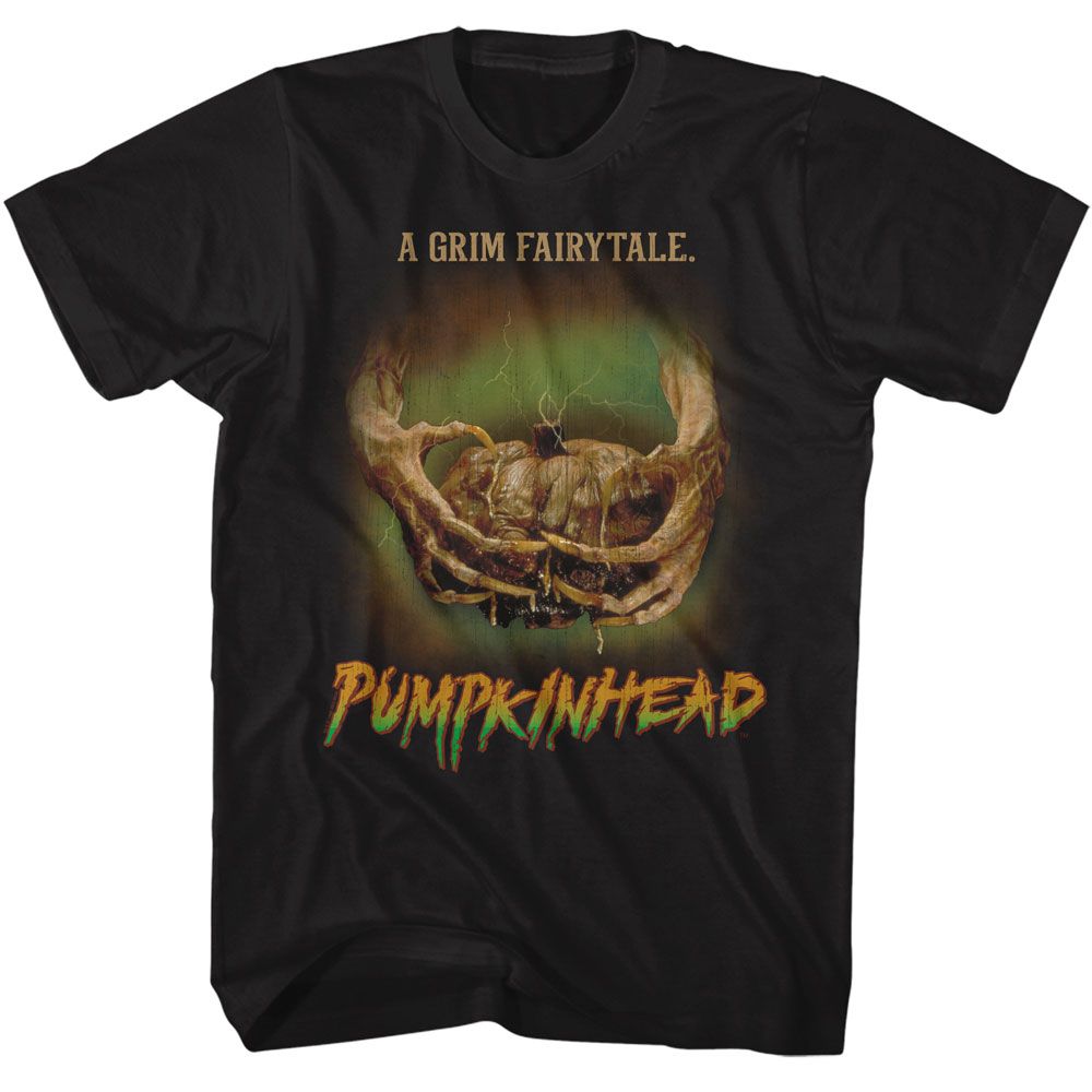 Pumpkinhead - Claws Holding A Nasty Pumpkin - American Classics - Solid Black Adult Short Sleeve T-Shirt (Image 1)