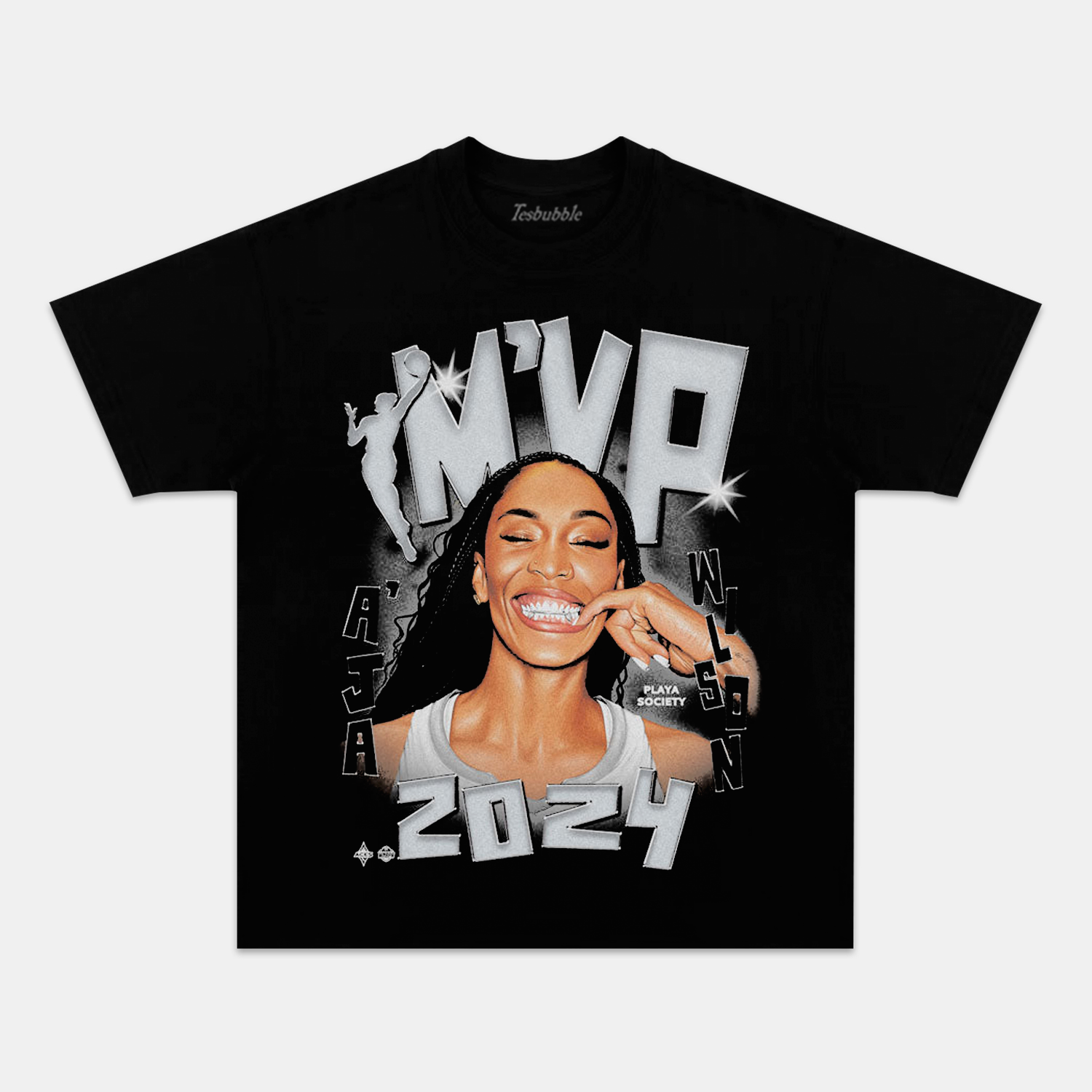 PLAYA SOCIETY WNBA 2024 MVP TEE - clothing by TeeHivey.com (Image 3)