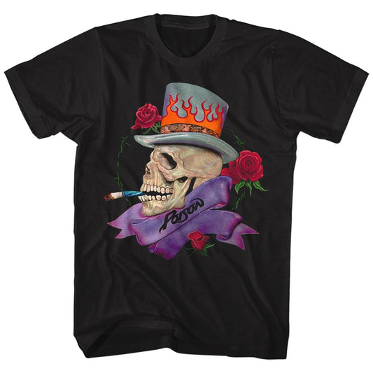 Poison - Skull Smokin Poison - Short Sleeve - Adult - T-Shirt - clothing by TeeHivey.com