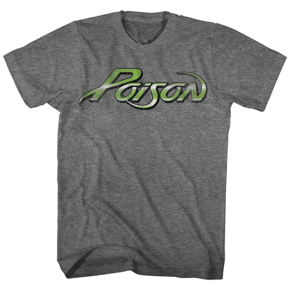 Poison - Logo - Short Sleeve - Heather - Adult - T-Shirt - clothing by TeeHivey.com