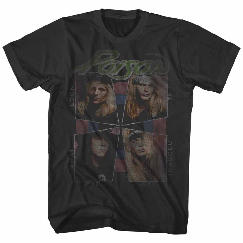 Poison - Faded Cat Drag - Short Sleeve - Adult - T-Shirt - clothing by TeeHivey.com
