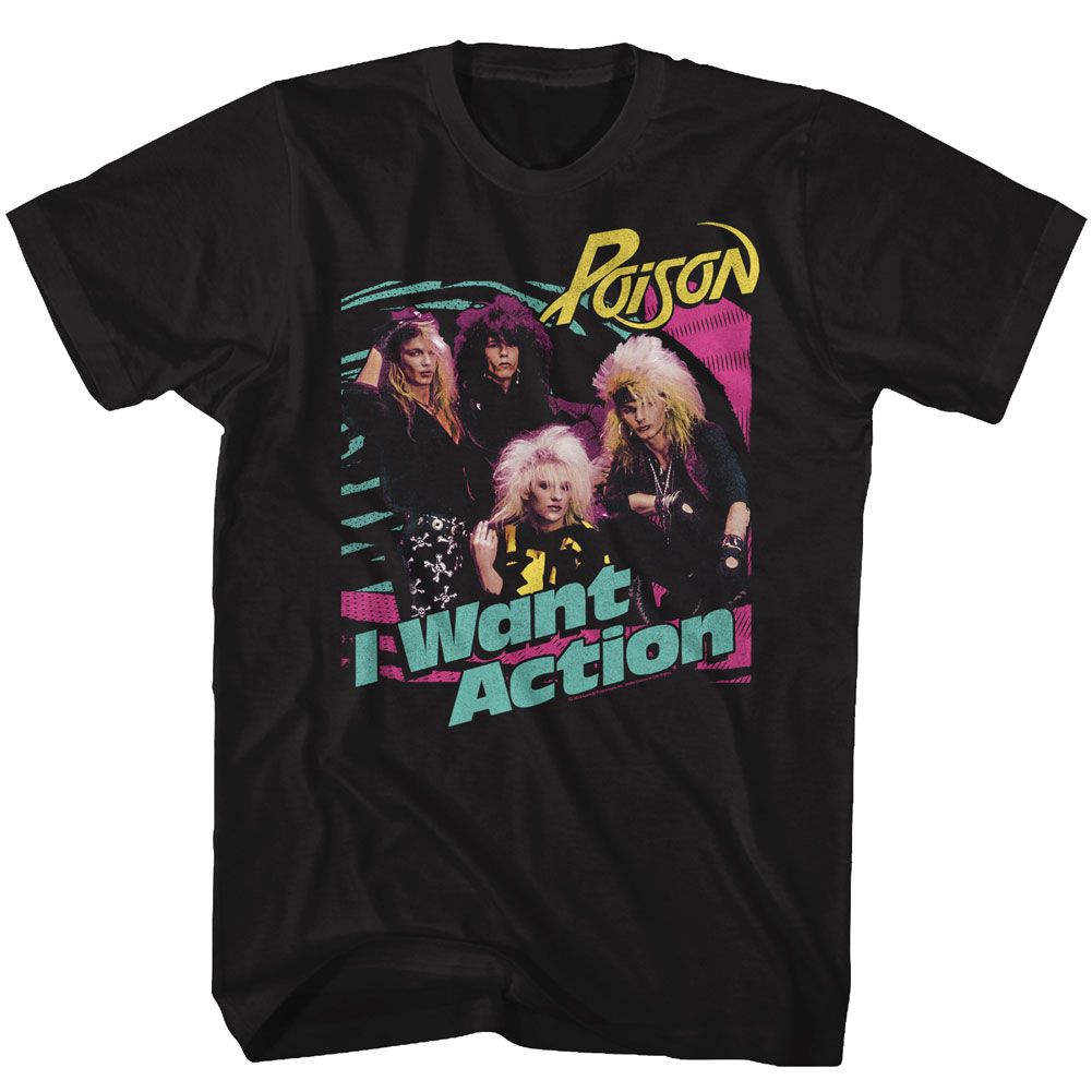 Poison - Bright Action - Short Sleeve - Adult - T-Shirt - clothing by TeeHivey.com