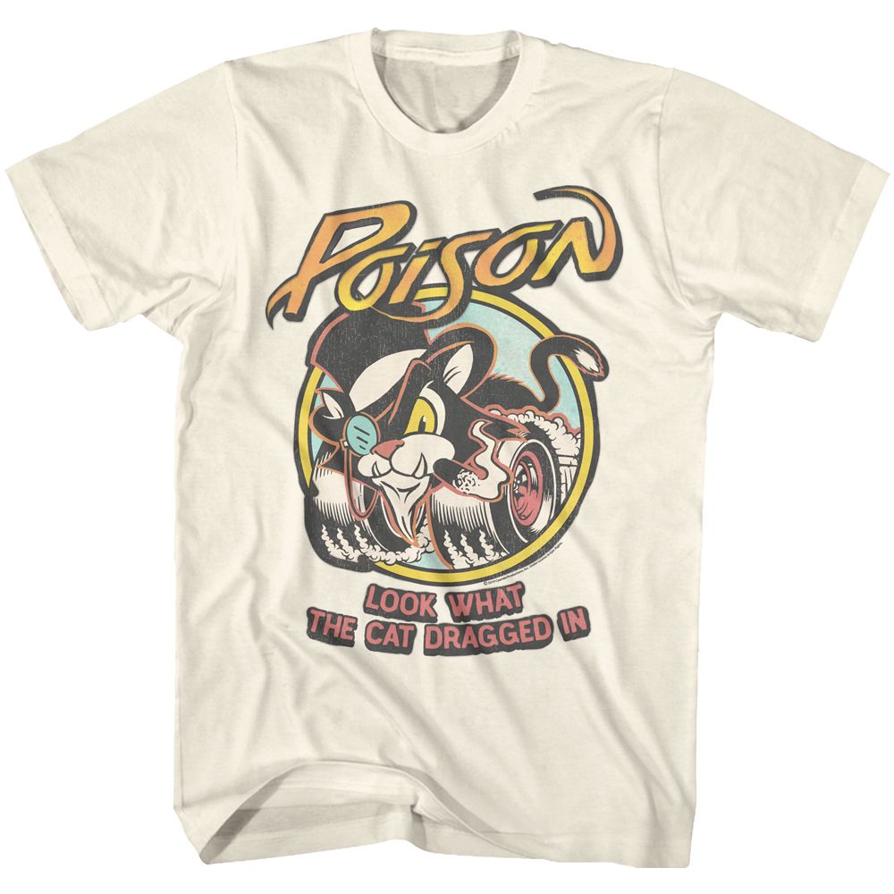 Poison - Look What The Cat Dragged In - Short Sleeve - Adult - T-Shirt - clothing by TeeHivey.com