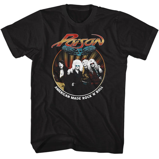 Poison - American Made - American Classics - Solid Black Adult Short Sleeve T-Shirt - clothing by TeeHivey.com (Image 1)