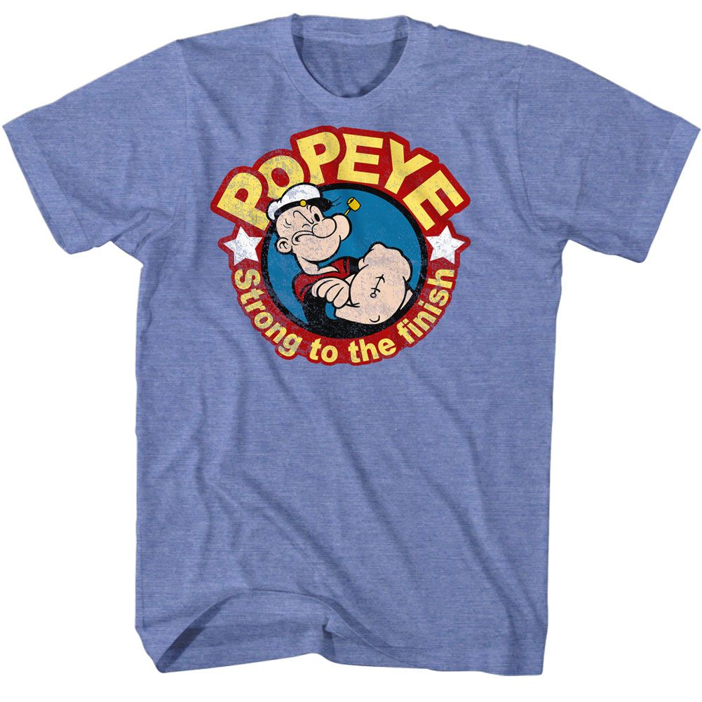 Popeye - Strong - Short Sleeve - Heather - Adult - T-Shirt - clothing by TeeHivey.com