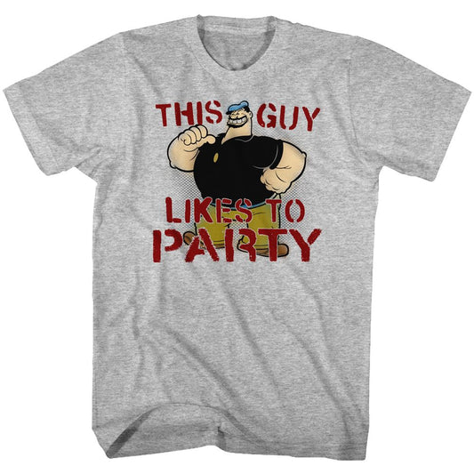 Popeye - Partee - Short Sleeve - Heather - Adult - T-Shirt