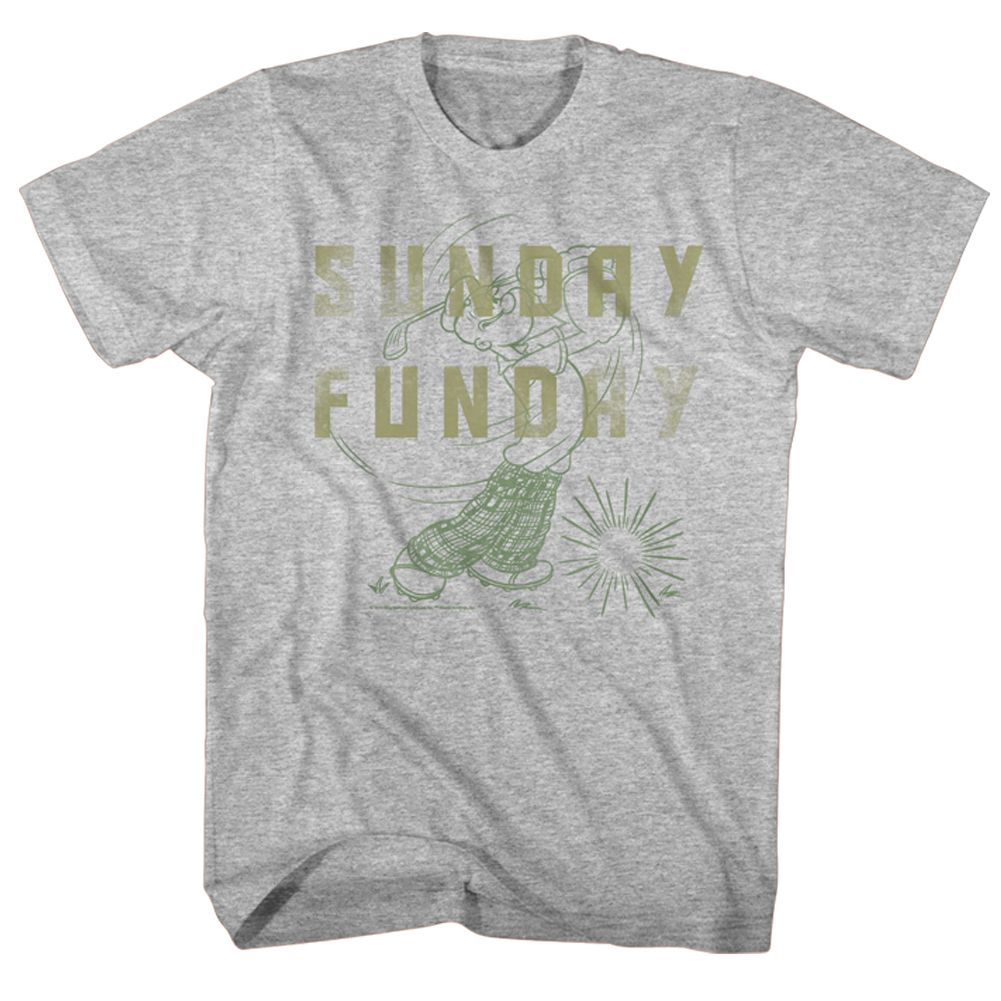 Popeye - Sunday - Short Sleeve - Heather - Adult - T-Shirt - clothing by TeeHivey.com