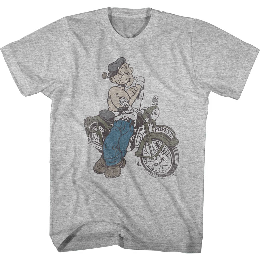 Popeye - Cycle - Short Sleeve - Heather - Adult - T-Shirt - clothing by TeeHivey.com