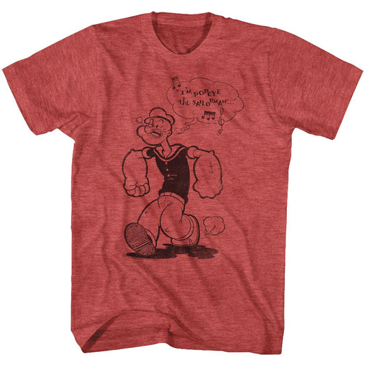 Popeye - Sailorman - Short Sleeve - Heather - Adult - T-Shirt - clothing by TeeHivey.com