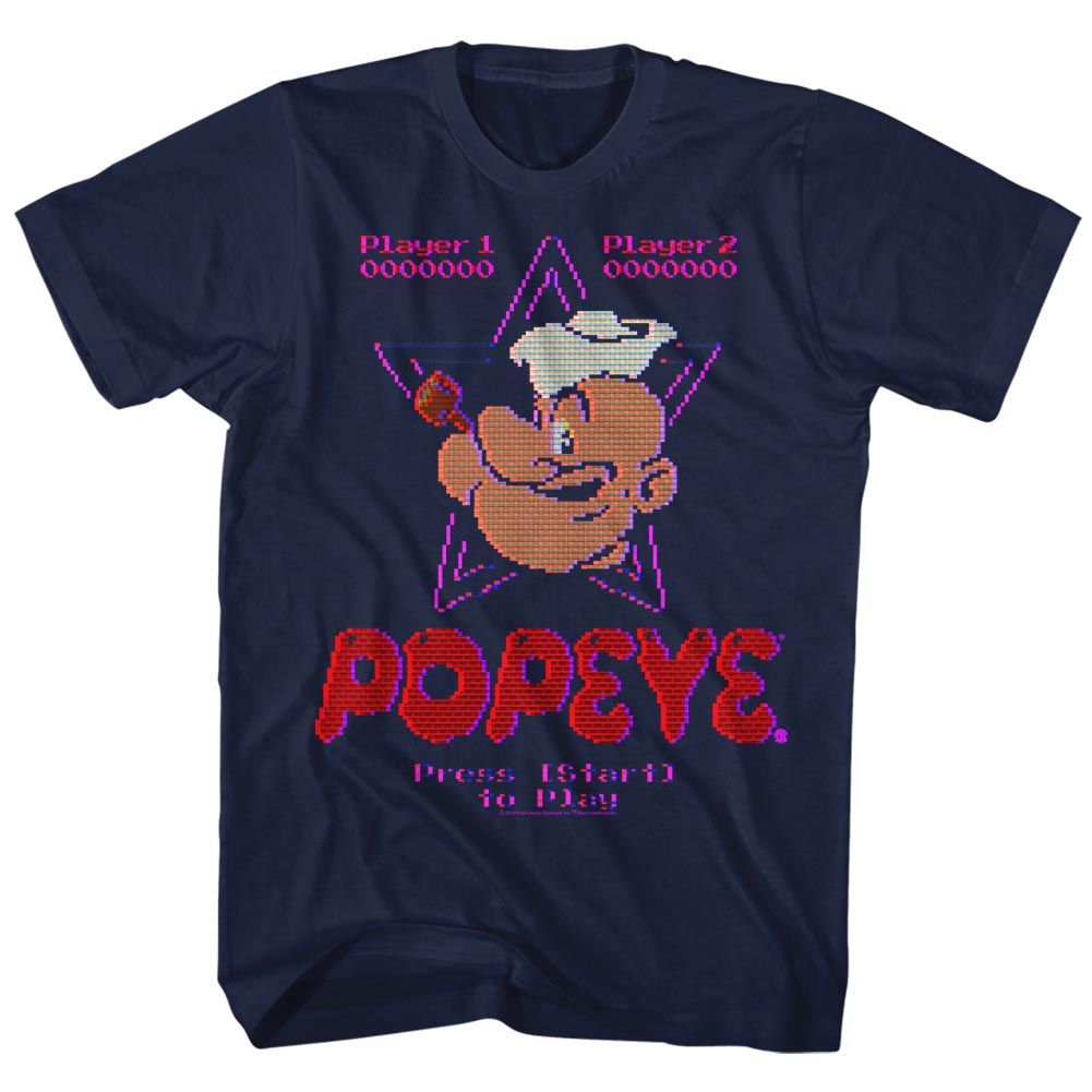 Popeye - Old Game - Short Sleeve - Adult - T-Shirt - clothing by TeeHivey.com