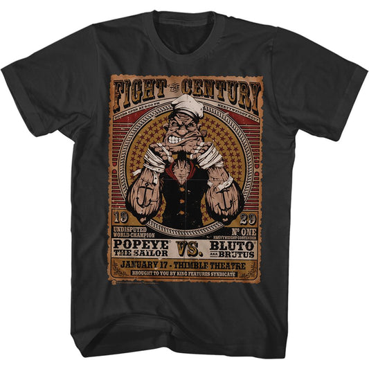Popeye - Fight Of The Century - Short Sleeve - Adult - T-Shirt - clothing by TeeHivey.com