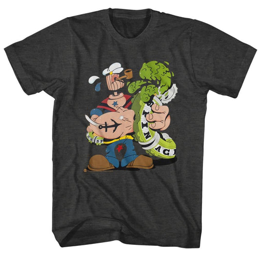 Popeye - Woodhead - Short Sleeve - Heather - Adult - T-Shirt - clothing by TeeHivey.com