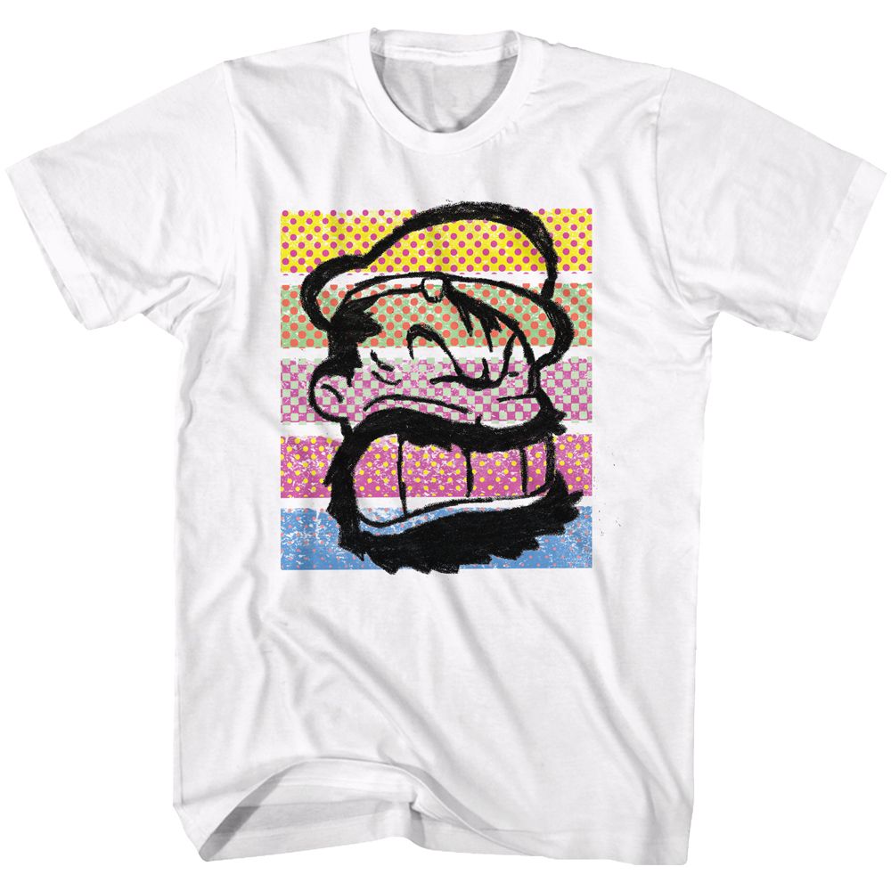 Popeye - Brutus Color Stripes - Short Sleeve - Adult - T-Shirt - clothing by TeeHivey.com