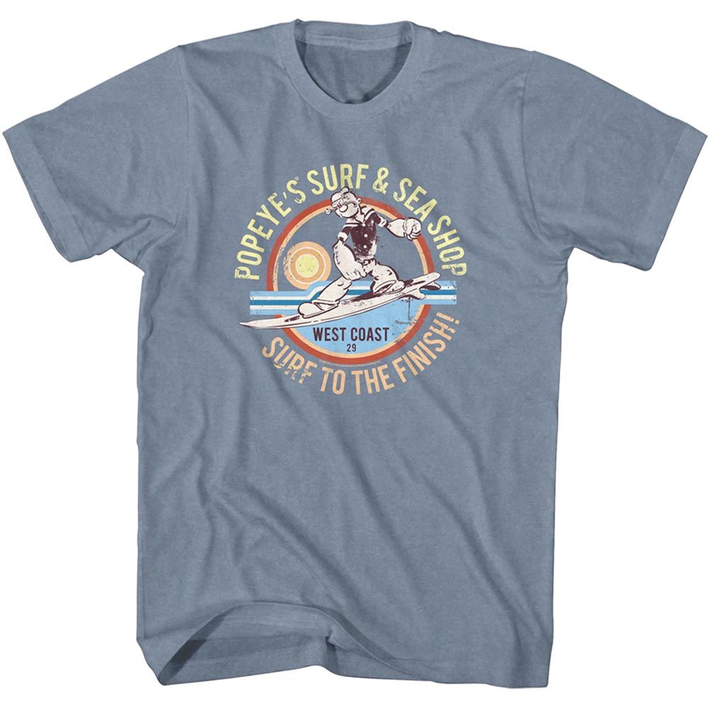 Popeye - Surf - Short Sleeve - Heather - Adult - T-Shirt - clothing by TeeHivey.com