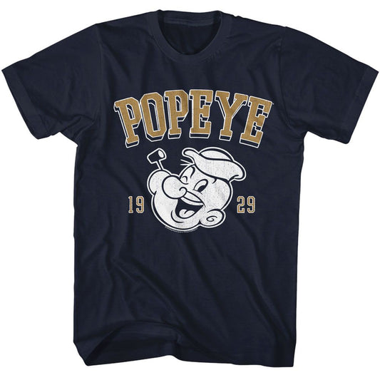 Popeye - Athletic - American Classics - Solid Blue Adult Short Sleeve T-Shirt - clothing by TeeHivey.com (Image 1)