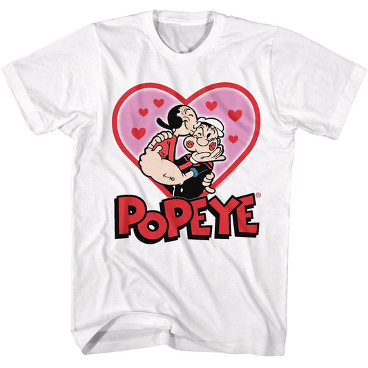 Popeye - P O Valentine - American Classics - Solid White Adult Short Sleeve T-Shirt