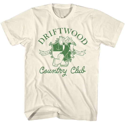 Popeye - Driftwood Country Club - American Classics - Adult Short Sleeve T-Shirt - clothing by TeeHivey.com (Image 1)