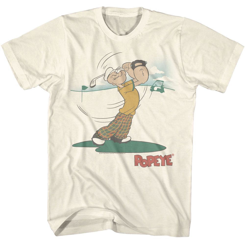 Popeye - Golf Simple - American Classics - Adult Short Sleeve T-Shirt - clothing by TeeHivey.com (Image 1)