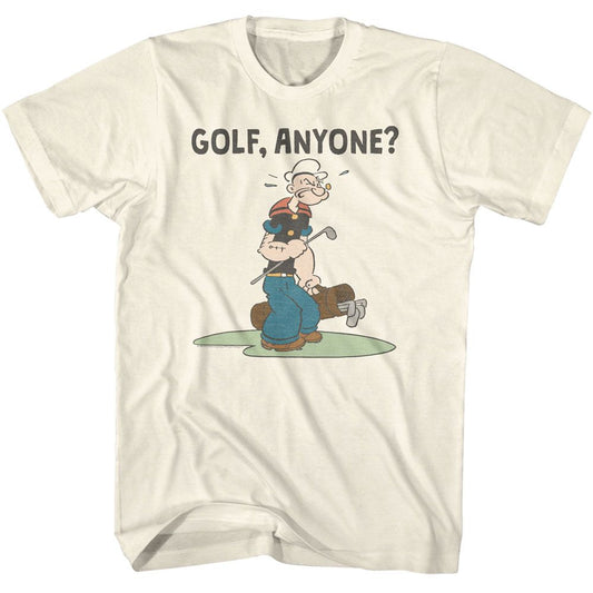 Popeye - Golf Anyone - American Classics - Adult Short Sleeve T-Shirt - clothing by TeeHivey.com (Image 1)
