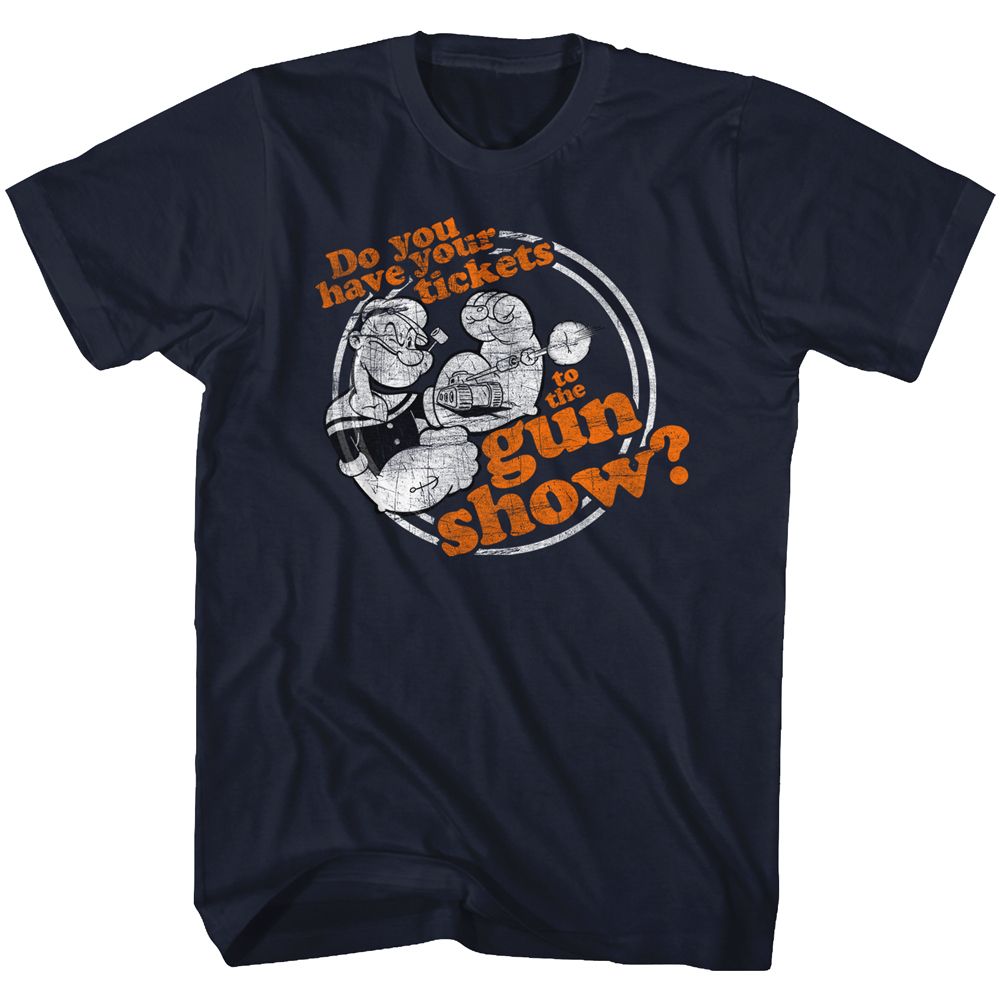 Popeye - Gun Show - Short Sleeve - Adult - T-Shirt - clothing by TeeHivey.com