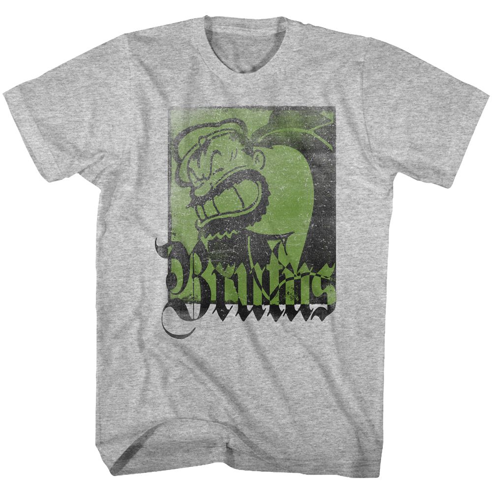 Popeye - Green Face - Short Sleeve - Heather - Adult - T-Shirt - clothing by TeeHivey.com