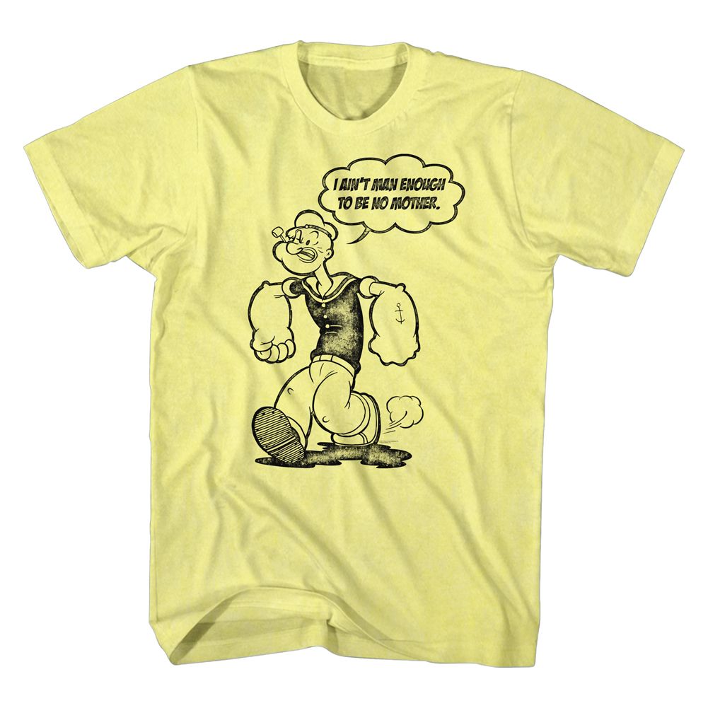 Popeye - Man Enough - Short Sleeve - Heather - Adult - T-Shirt - clothing by TeeHivey.com