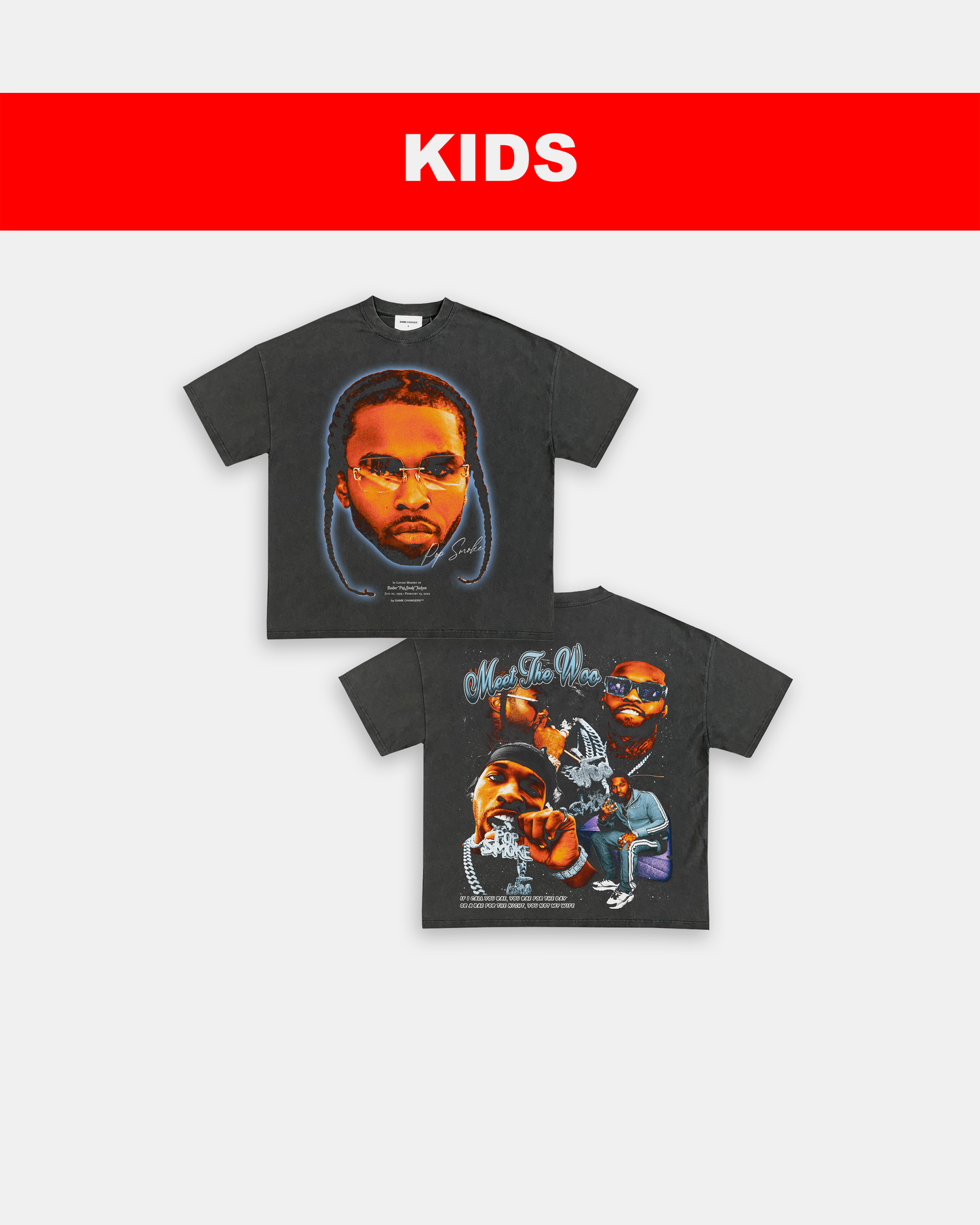POP SMOKE - KIDS TEE - [DS] - clothing by TeeHivey.com (Image 3)