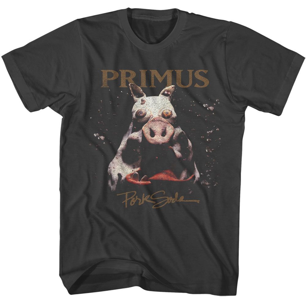 Primus - Pork Soda - American Classics - Solid Gray Adult Short Sleeve T-Shirt - clothing by TeeHivey.com (Image 1)