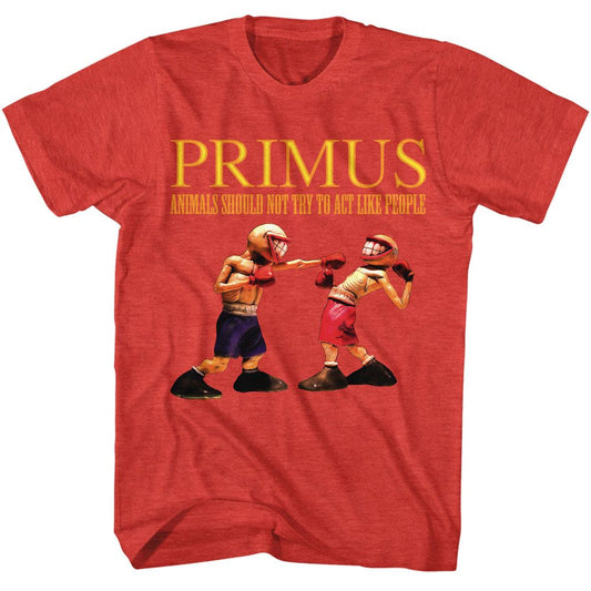Primus - Animals - American Classics - Heather Red Adult Short Sleeve T-Shirt - clothing by TeeHivey.com (Image 1)