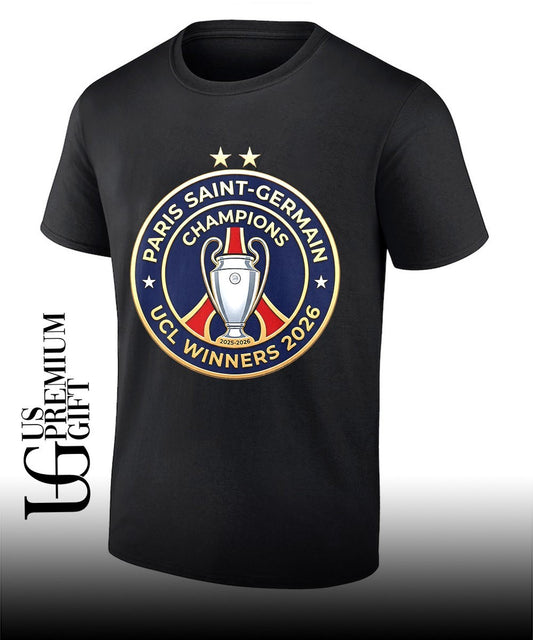 PSG Champions UCL Winners 2026 logo shirt
