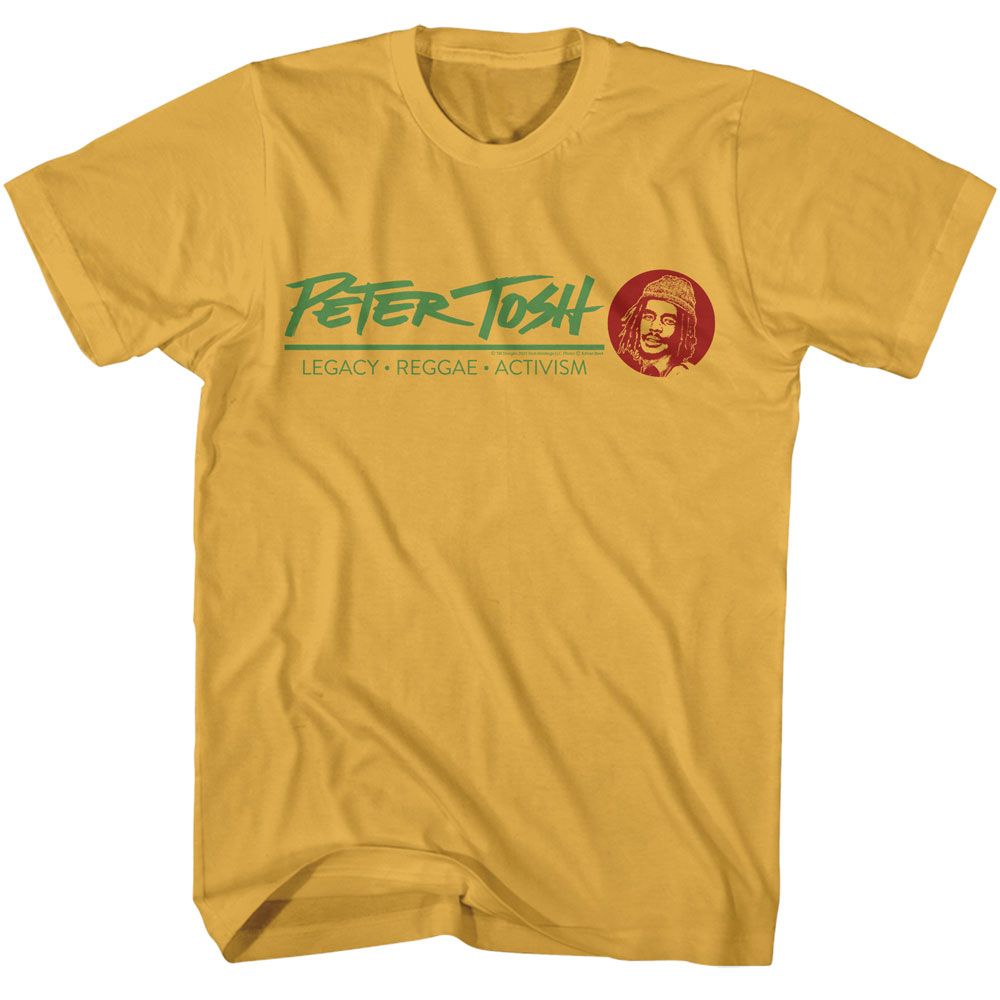 Peter Tosh - Chest - American Classics - Solid Yellow Adult Short Sleeve T-Shirt - clothing by TeeHivey.com (Image 1)