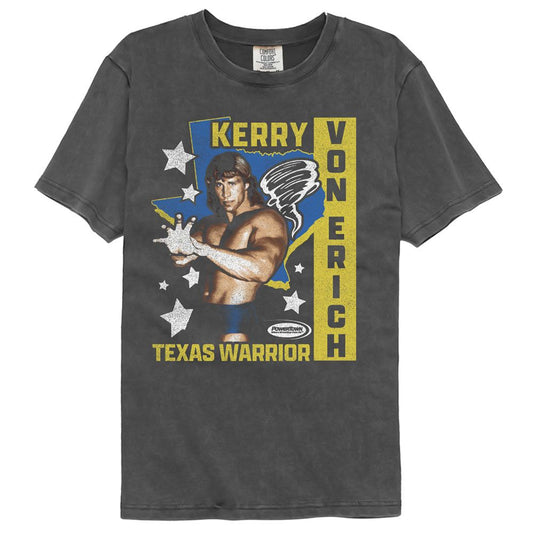 Powertown - Texas And Stars - American Classics - Solid Gray Adult Short Sleeve Comfort Color T-Shirt (Image 1)