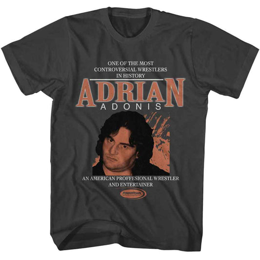 Powertown - Adrian Adonis - American Classics - Smoke Adult Short Sleeve T-Shirt - clothing by TeeHivey.com (Image 1)