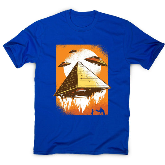 Pyramid ufo - funny ufo men's t-shirt