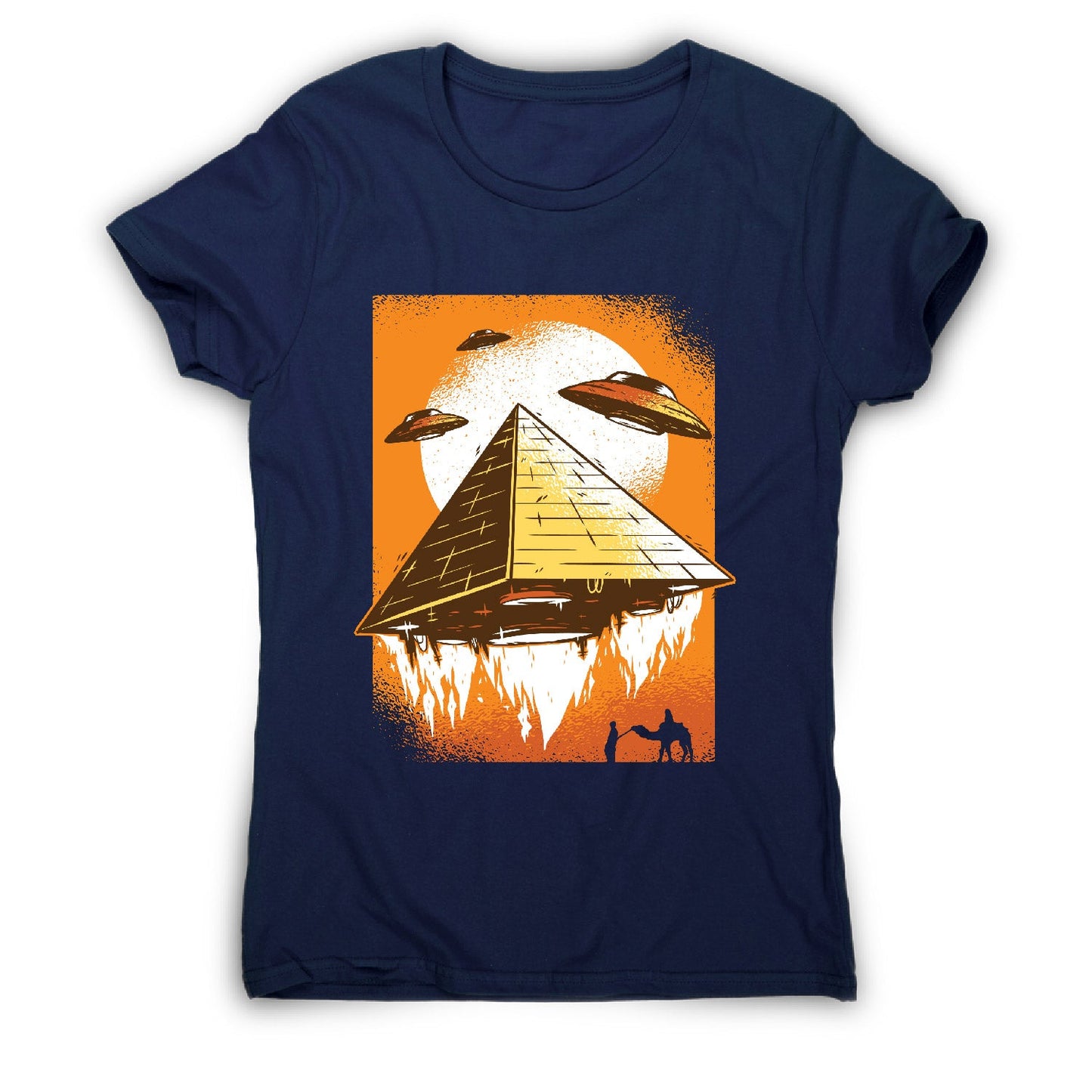 Pyramid ufo - funny ufo women's t-shirt