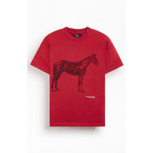 Pacsun Men's Pac Artist Network x Randy Perez Red Horse T-Shirt - Multicolor