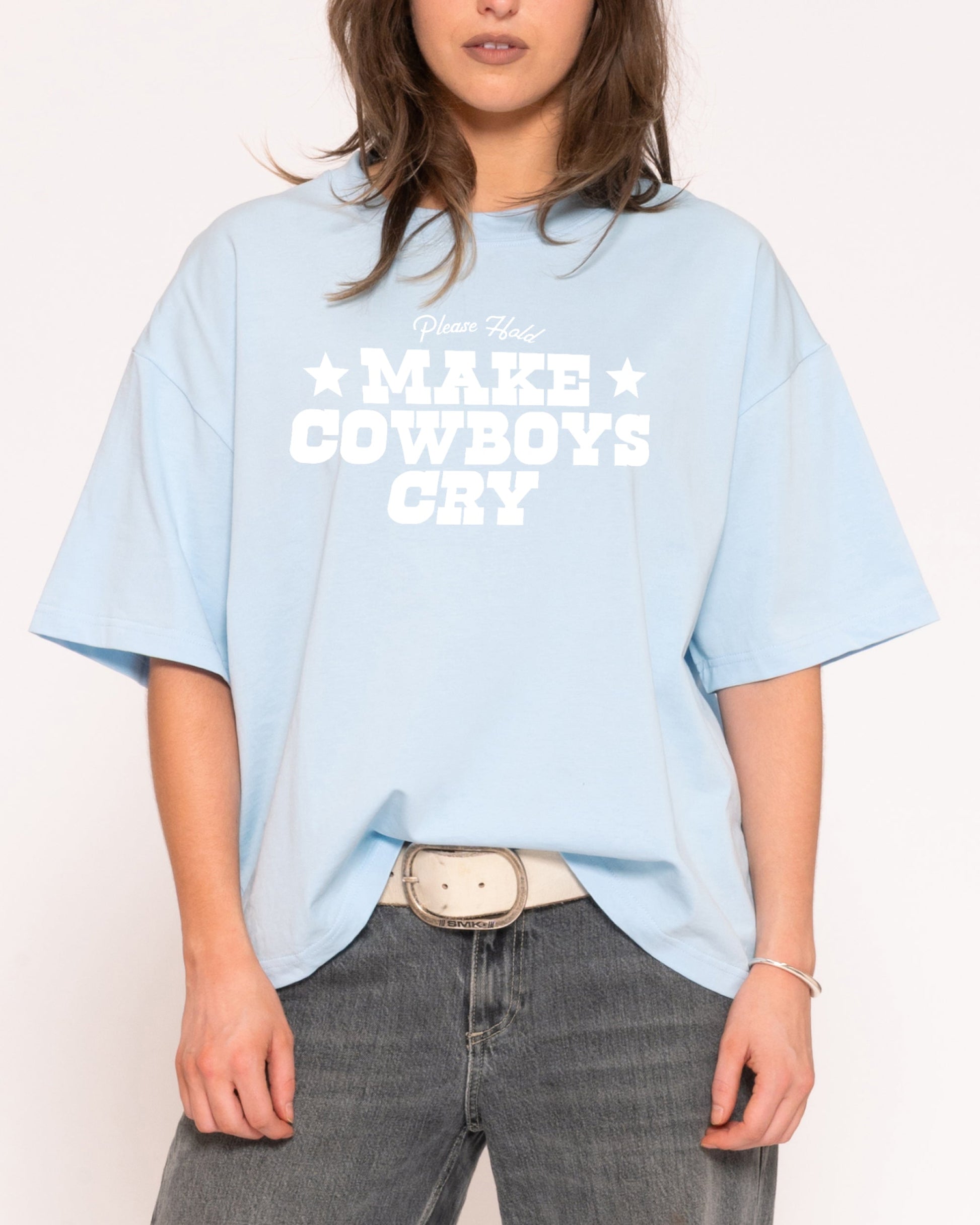 Make Cowboys Cry Boxy Crop Tee