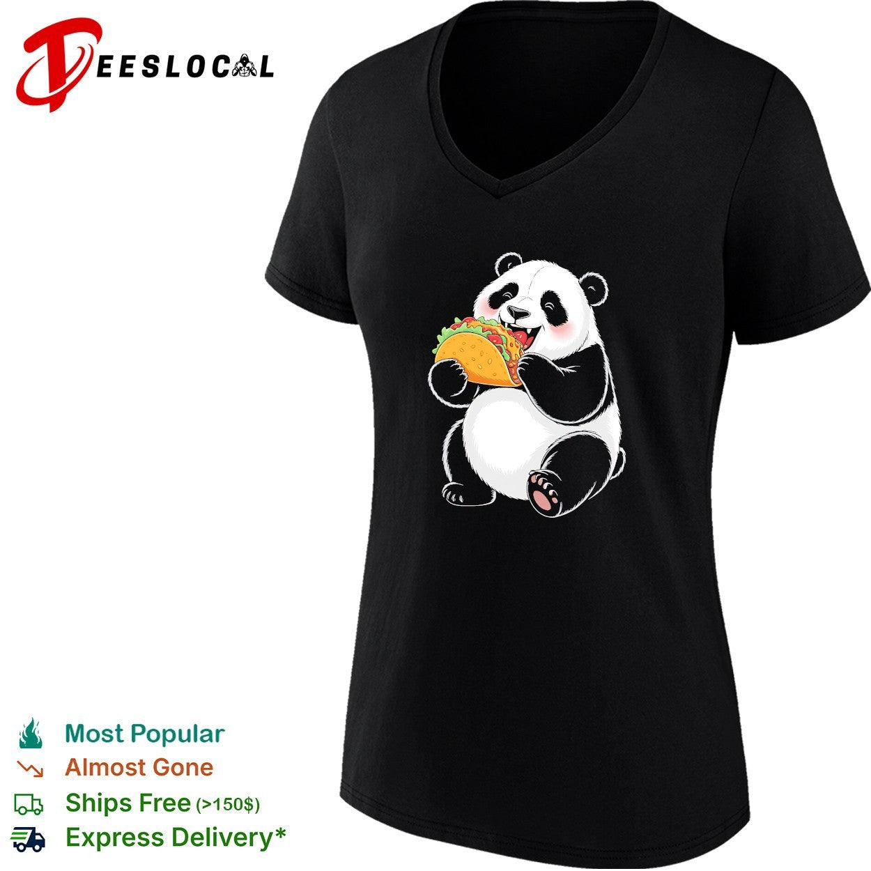 Panda eating taco shirt