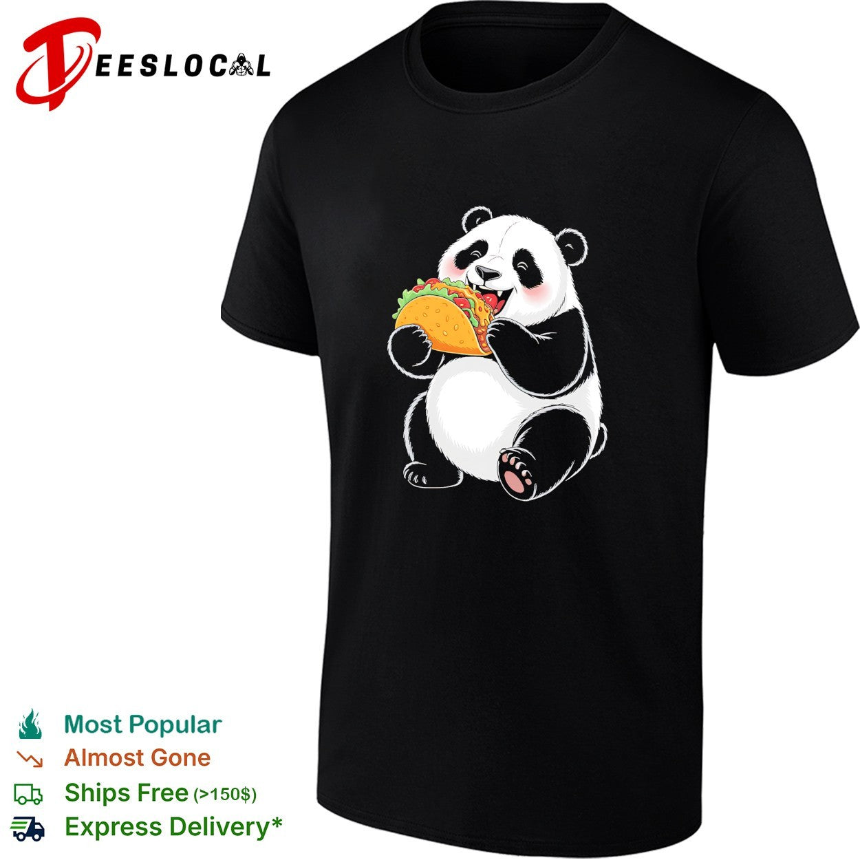 Panda eating taco shirt