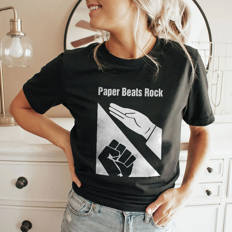 Paper Beats Rock T Shirt